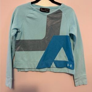 Under Armour Women's Light Blue Graphic Sweatshirt
